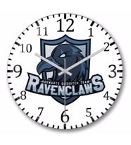 Ravenclaw Duvar    Saati Bombeli Gercek Cam