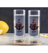 BK Gift Kişiye Özel Renkli Baskılı Kaptan Tasarımlı İkili Vodka Bardağı-3 (Beyaz)