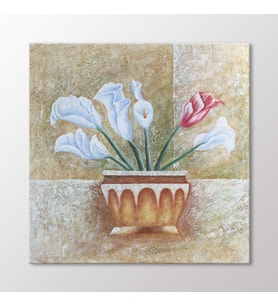 Arty Tablo Vazoda Çiçekler Tablo (Karışık)