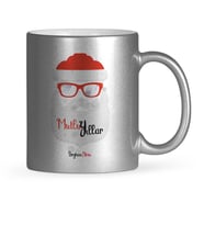 BK Gift Kişiye Özel Noel Baba Mutlu Yıllar Gümüş Yaldızlı Kupa Bardak  3