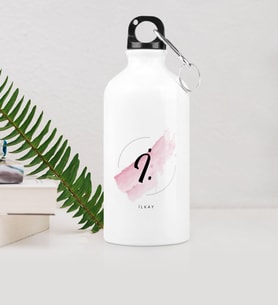 BK Gift Kişiye Özel İ Baş Harf Ve İsimli Metal Suluk 500 Ml Model 4