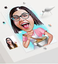 BK Gift Kişiye Özel Ev Hanımı Karikatür 240 Parça A3 Puzzle  1