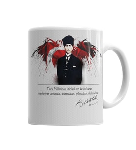 Atatürk  Kupa Bardak Porselen