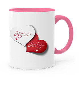BK Gift Kişiye Özel Sevgililer Günü Temalı Pembe Kupa Bardak  26