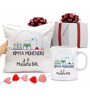 Kimya Mühendisi Bardağı ve Yastığı Hediye Seti (Model 1)