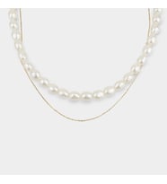 Tek Sıra Zincir İnci Choker