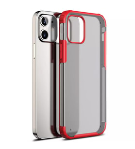 Microsonic Apple iPhone 12 Mini Kılıf Frosted Frame Kırmızı