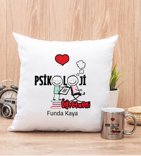 Psikoloji Öğretmeni Yastık ve Silver Kupa Bardak