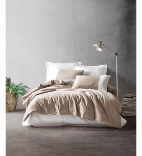 Cotton Box Plain Tek Kişilik Nevresim Takımı Vizon Krem (Karışık)