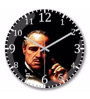 The Godfather Popart Duvar Saati Bombeli Gercek Cam