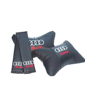 Audi A5 Koltuk başlığı uyumlu ortopedik yastık takımı ve kemer koruyucu kılıf - hediyelik set - Araca özel