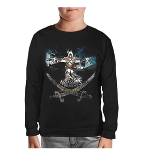 Assassin's Creed 4 Siyah Çocuk Sweatshirt