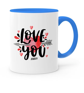 BK Gift Kişiye Özel Seni Seviyorum Mavi Kupa Bardak  2