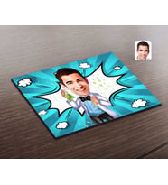 BK Gift Kişiye Özel Erkek Kimya Öğretmeni Karikatürlü Ahşap Puzzle-3