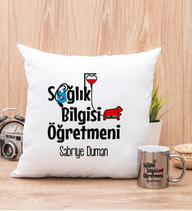 Sağlık Bilgisi Öğretmeni Yastık ve Silver Kupa Bardak