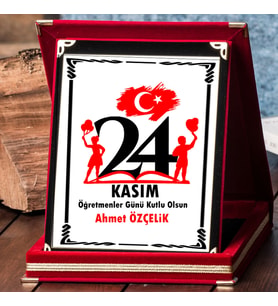 Öğretmene Hediye Plaket Büyük Boy (Kırmızı)