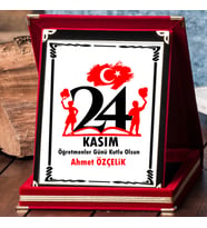 Öğretmene Hediye Plaket Büyük Boy (Kırmızı)