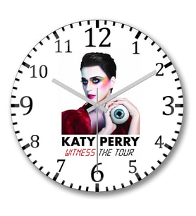 Katy Perry Witness The Tour Duvar Saati Bombeli Gercek Cam