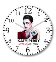 Katy Perry Witness The Tour Duvar Saati Bombeli Gercek Cam
