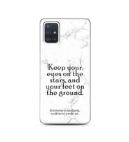 Samsung A51 Beyaz Mermer Söz Tasarımlı Telefon Kılıfı