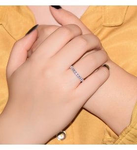 0.39 Ct Pırlanta Yarım Tur Yüzük