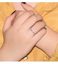 0.39 Ct Pırlanta Yarım Tur Yüzük