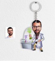 BK Gift Kişiye Özel Bay Kimya Mühendisi Karikatür Anahtarlık  1