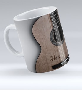 BK Gift Kişiye Özel Gitar Tasarımlı Kupa Bardak  1