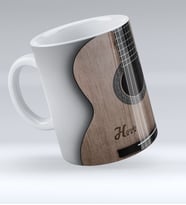 BK Gift Kişiye Özel Gitar Tasarımlı Kupa Bardak  1