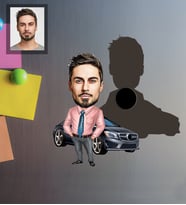 Kişiye Özel İş Adamı Karikatürlü Ahşap Magnet Bay-11