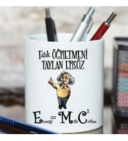 Fizik Öğretmenine Hediye İsimli Einstein Kalemlik - Öğretmenler Günü Hediyesi