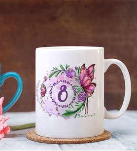 BK Gift Kişiye Özel 8 Mart Kadınlar Günü Kupa Bardak 5