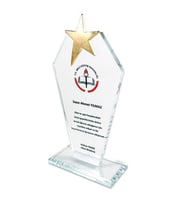 Kristal plaket beyaz