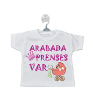 Arabada Prenses Var Uyarı Levhası Bebek Hediyesi Vantuzlu Araba Mini Tişört