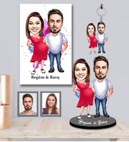 Kişiye Özel Sevgili Karikatürlü 3 lü Hediye Seti  Model 14