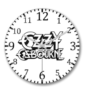 Ozzy Ozbourne Duvar Saati Bombeli Gercek Cam