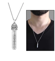 Zemzem Suyu İle Doldurulmuş 925 Ayar Gümüş Cevşen Kolye (Çok Renkli)