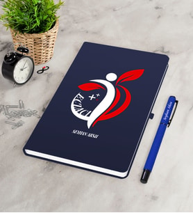BK Gift Kişiye Özel Eczacı Lacivert Defter Kalem Seti-4