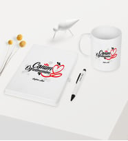 BK Gift Kişiye Özel Canım Öğretmenim Temalı Beyaz Defter Kalem Kupa Seti - 1