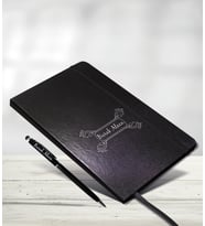 Kişiye Özel Siyah Defter Touchpen Kalem Hediye Seti Model-13
