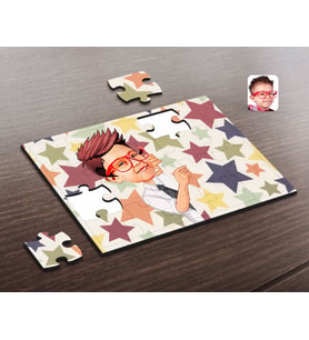BK Gift Kişiye Özel Erkek Çocuk Karikatürlü Ahşap Puzzle-3
