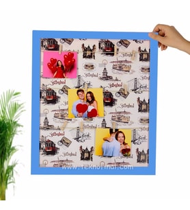 Anı Çerçevesi  45x52 Ebat (Mavi)