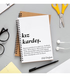 Kız Kardeş Defteri Kişiye Özel
