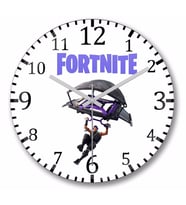 Fortnite  Duvar Saati   Bombeli    Gercek Cam