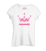 Mamamoo - Logo Crown Beyaz Kadın Tshirt