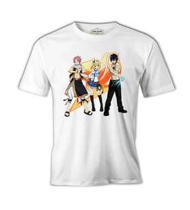 Fairy Tail 1 Beyaz Erkek Tshirt