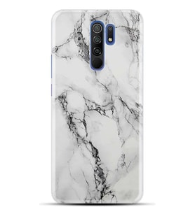 Kılıfland Xiaomi Redmi 9 Kılıf Silikon Resimli Kapak Fragile White Marble Mermer Stok 1103