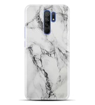 Kılıfland Xiaomi Redmi 9 Kılıf Silikon Resimli Kapak Fragile White Marble Mermer Stok 1103