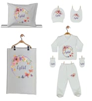 Pia Baby GL 1923-06 İsme Özel Yastık Battaniye Zıbın Set