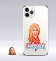 BK Gift Kişiye Özel Bayan İsimli Karikatürlü iPhone 11 Pro İnce Şeffaf Silikon Telefon Kapağı-1 (Beyaz)